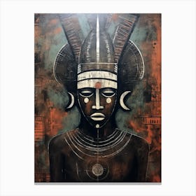 Berber Brilliance - African Masks Series Canvas Print