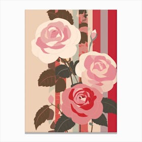 Roses Flower Big Bold Illustration 2 Canvas Print