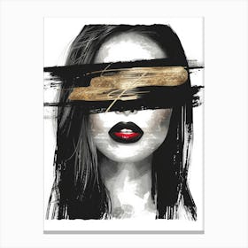 Black And Gold 13 Canvas Print