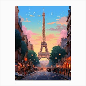 Paris Pixel Art 3 Canvas Print