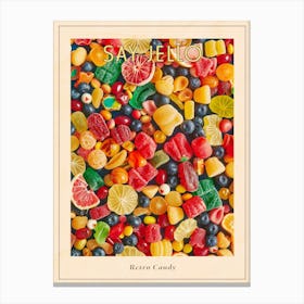 Jelly Retro Candy Pattern Poster Canvas Print