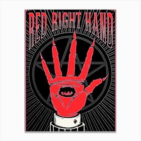 Red Right Hand nick cave 1 Canvas Print