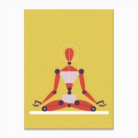 Meditating Robot Canvas Print