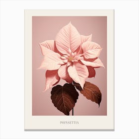 Floral Illustration Poinsettia 2 Poster Canvas Print