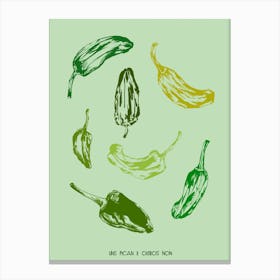 Padrón peppers Canvas Print