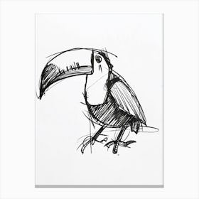 B&W Toucan Canvas Print