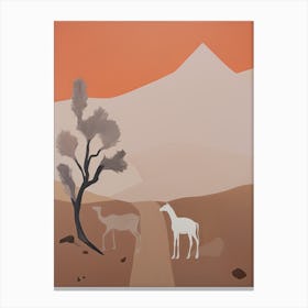Sahara Desert   Africa, Contemporary Abstract Illustration 2 Canvas Print