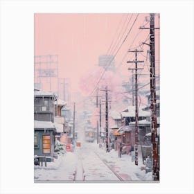 Dreamy Winter Painting Tokyo Japan 1 Canvas Print
