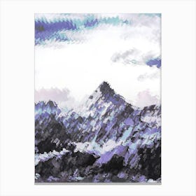 Abstract Mountain Painting Canvas Print