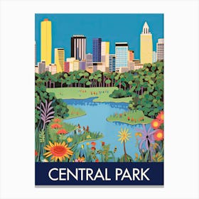 Central Park New York City Travel Print Painting Cute Canvas Print