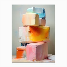 Stacks Of Soap, Stones Art Canvas Print