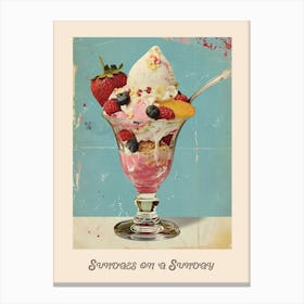 Sundaes On A Sunday Poster 4 Canvas Print