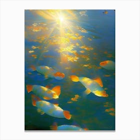 Kawarimono Koi Fish Monet Style Classic Painting Canvas Print