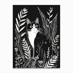 Sokoke Cat Minimalist Illustration 4 Canvas Print