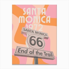 Santa Monica Route 66 Canvas Print