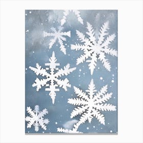 Snowflakes In The Snow,  Snowflakes Rothko Neutral 2 Canvas Print