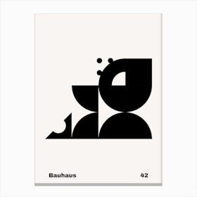 Geometric Bauhaus Poster B&W 42 Canvas Print