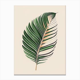 Palm Leaf Warm Tones Canvas Print