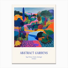 Colourful Gardens Royal Botanic Garden Edinburgh Scotland 3 Blue Poster Canvas Print