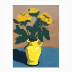 Yellow Chrysanthemums Canvas Print