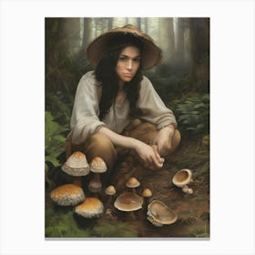 Woman In The Forest 1 Canvas Print