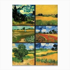 Landscape Collage By Influential Painter  Canvas Print