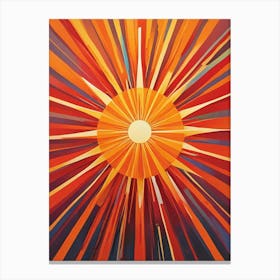 Retro Sunburst Art Print (4) Canvas Print