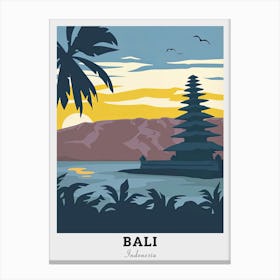 Bali Travel Poster Travel Canvas Print