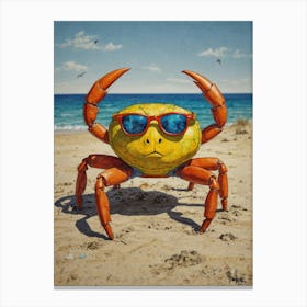 Crab On The Beach 7 Canvas Print