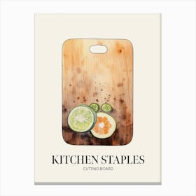 Kitchen Staples Cutting Board Canvas Print