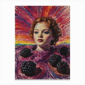 Blackberry Girl Canvas Print