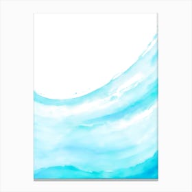 Blue Ocean Wave Watercolor Vertical Composition 10 Canvas Print