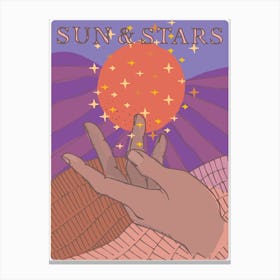 Sun And Stars Tarot Canvas Print