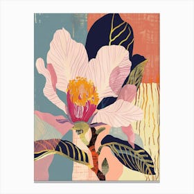 Colourful Flower Illustration Camellia 1 Canvas Print