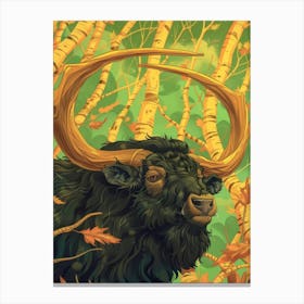 Yak In The Woods Canvas Print