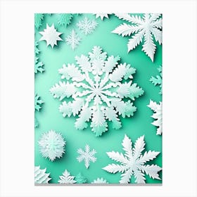 Intricate, Snowflakes, Kids Illustration 3 Canvas Print