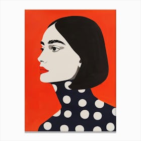 Polka Dot Woman Canvas Print