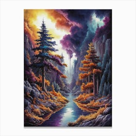 'Sunset Forest' Canvas Print