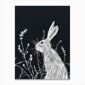 American Fuzzy Lop Rabbit Minimalist Illustration 4 Canvas Print