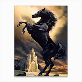 Black Horse 5 Canvas Print