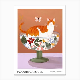 Foodie Cats Co Cat And A Trifle Cake 8 Canvas Print