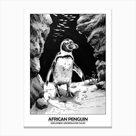 Penguin Exploring Poster 4 Canvas Print