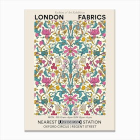 Poster Floral Charm London Fabrics Floral Pattern 6 Canvas Print
