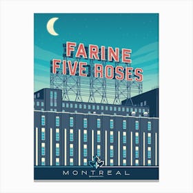 Montreal Canada Farine Five Roses Canvas Print