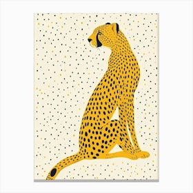 Yellow Cheetah 3 Canvas Print