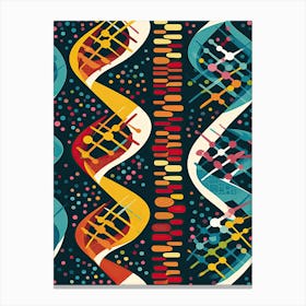 Dna Art Abstract Painting 5 Canvas Print