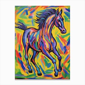 A Horse Painting In The Style Of Fauvist Techniques 4 Canvas Print