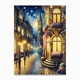 Romantic Street AI Canvas Print