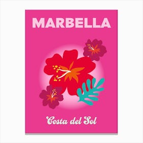 Marbella Costa Del Sol Travel Print Canvas Print