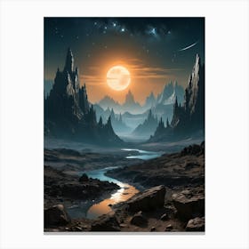 Space Landscape Canvas Print